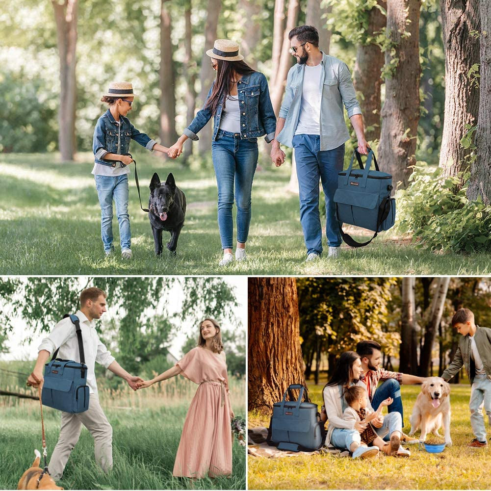 Dog Travel Bag – Airline-Approved Pet Travel Set with Food Containers, Collapsible Bowls & Feeding Mat