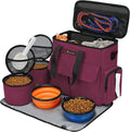 Dog Travel Bag – Airline-Approved Pet Travel Set with Food Containers, Collapsible Bowls & Feeding Mat