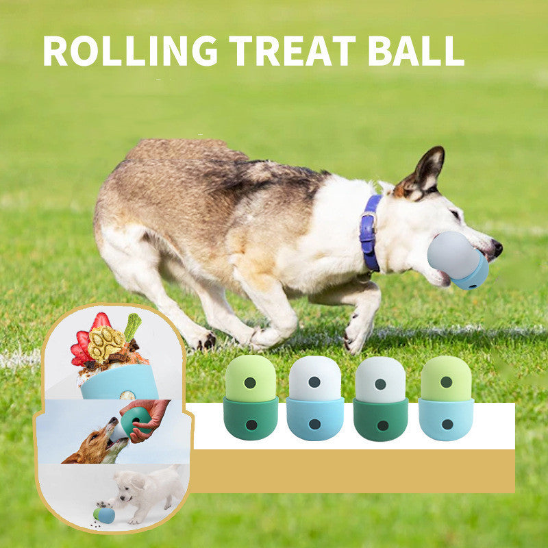 Interactive 2-in-1 Dog Toy – Treat Dispensing Silicone Ball for Enrichment & Play