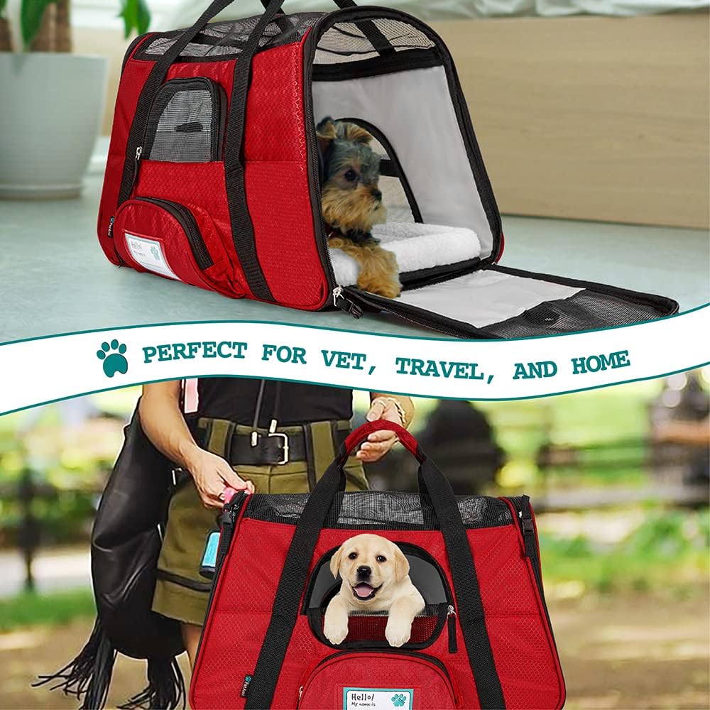 Airline-Approved Soft Pet Carrier – Ventilated Travel Bag for Cats & Small Dogs