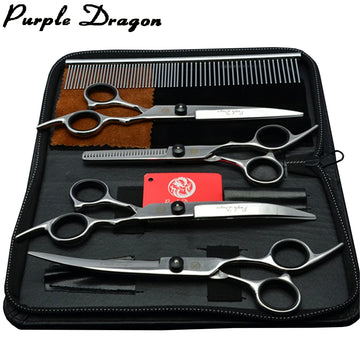 Purple Dragon Dog Grooming Scissors – 6" & 7" Stainless Steel Pet Beauty Shears