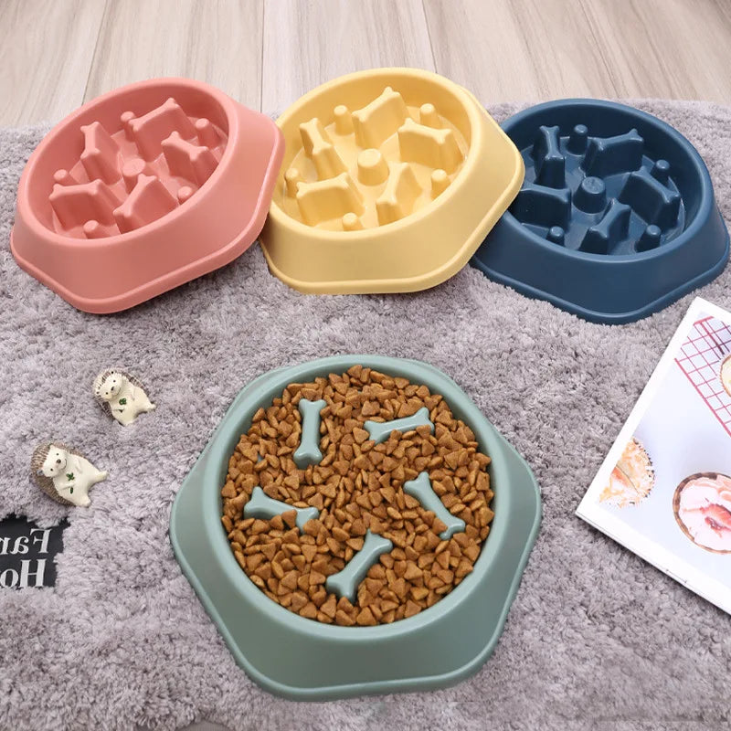 Slow Feeder Pet Bowl – Anti-Choking Design for Healthy Eating & Reduced Anxiety in Dogs & Cats