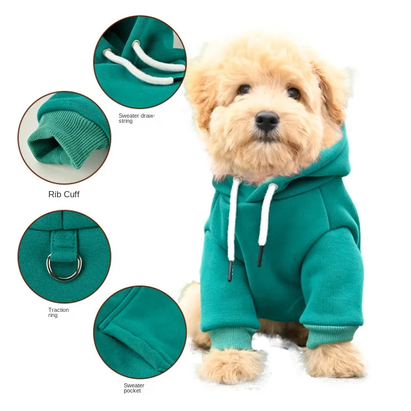 Cozy Pet Hoodie – Warm Fleece Sweatshirt for Small & Medium Dogs and Cats