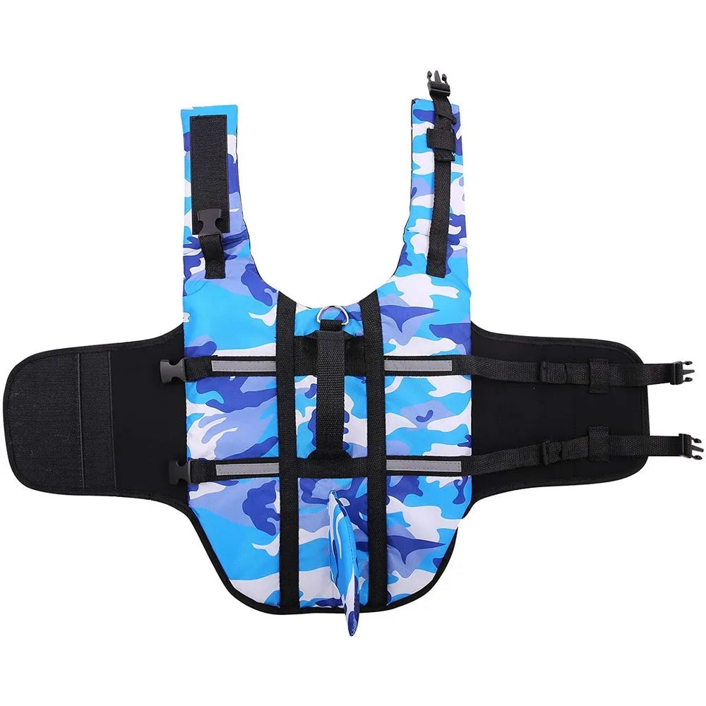 Shark Camouflage Dog Life Jacket – Keep Your Pup Safe & Stylish in the Water