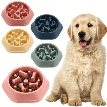 Slow Feeder Pet Bowl – Anti-Choking Design for Healthy Eating & Reduced Anxiety in Dogs & Cats