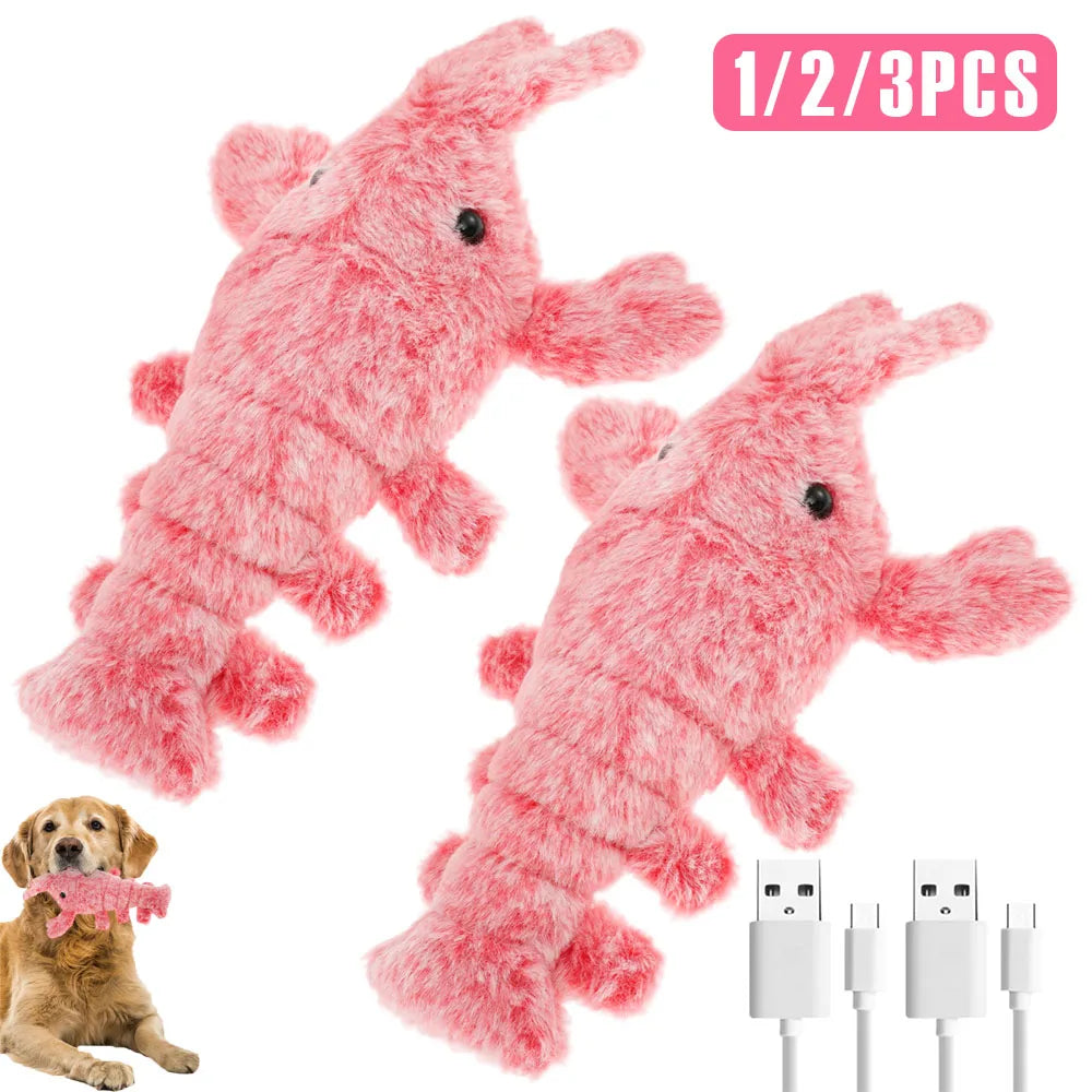 Interactive Plush Lobster Pet Toy – USB Rechargeable Jumping Simulation