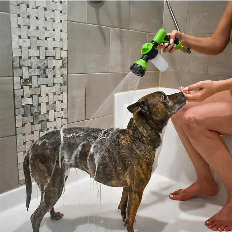 High-Pressure Sprayer Nozzle for Dogs & Pets – 3-Mode Adjustable Hose Shower Gun with Water