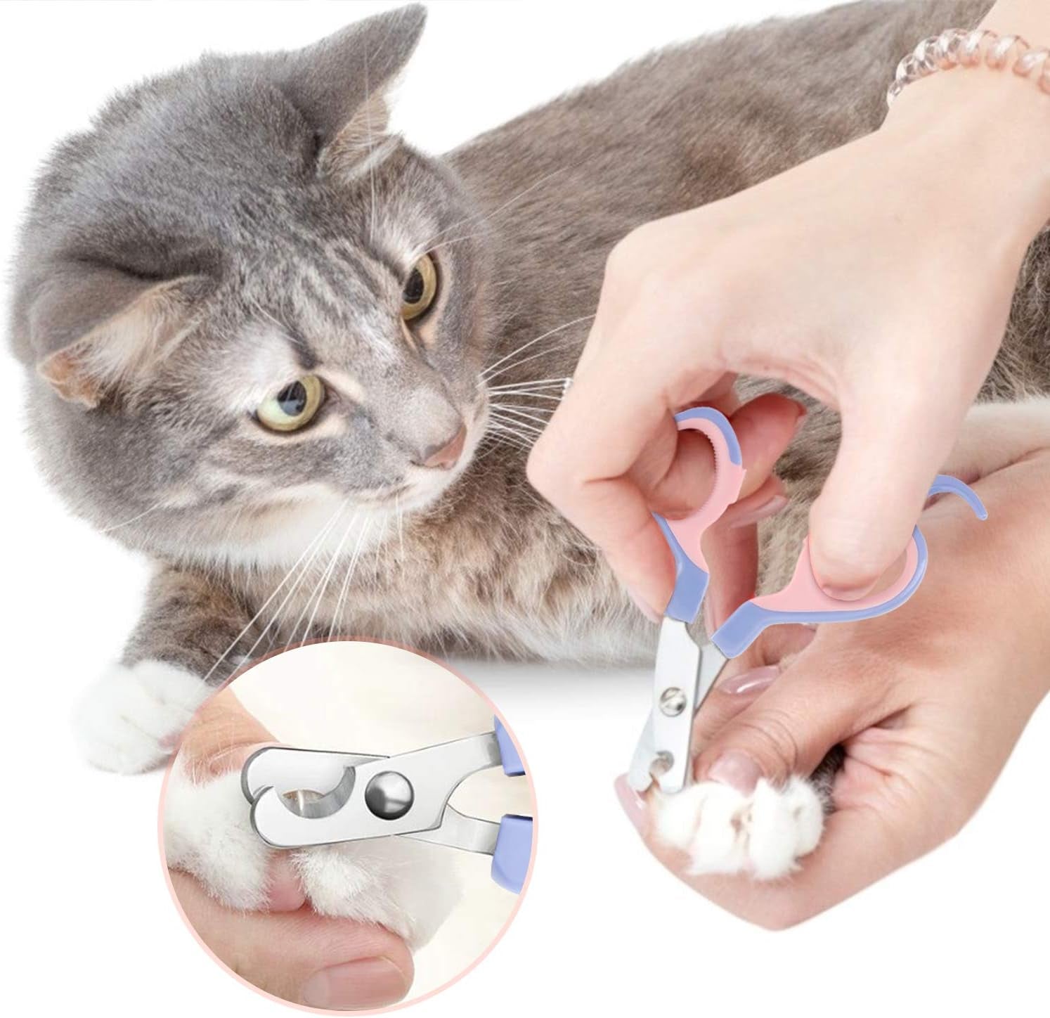 Dog & Cat Pets Nail Clippers with Safety Lock Sturdy Non Slip Handles - Professional Grooming Tool for Large and Small Animals