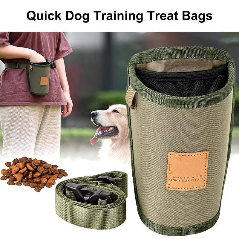 Portable Dog Treat Bag – Large-Capacity Waist Pouch for Puppy Training & Rewards